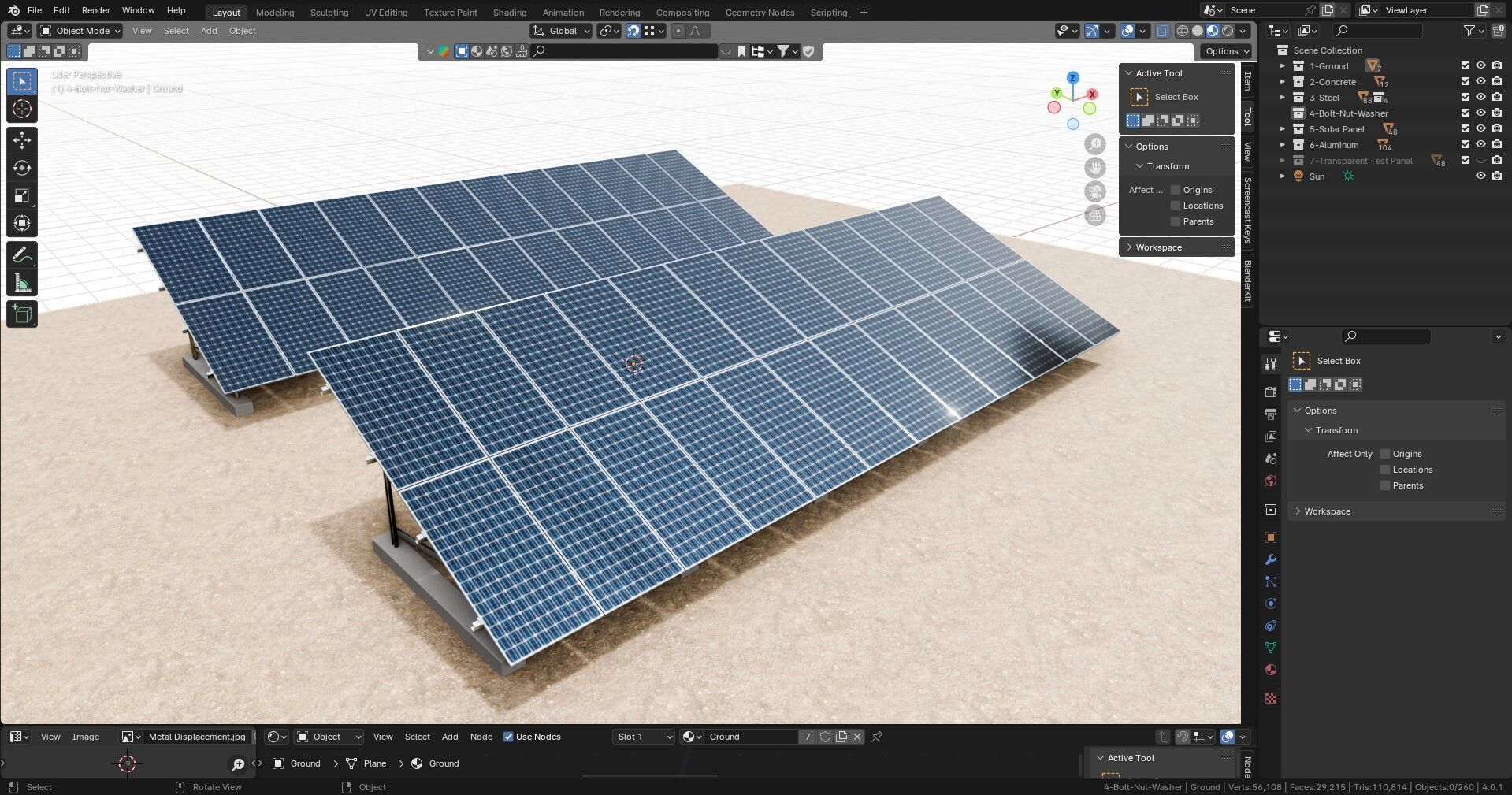 Solar Energy Irrigation Systems-No Bolt 3D model_5