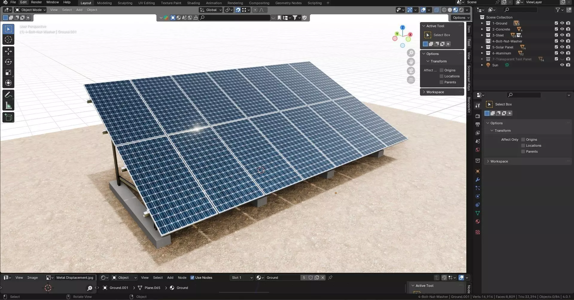 Solar Energy Irrigation Systems-No Bolt 3D model_0