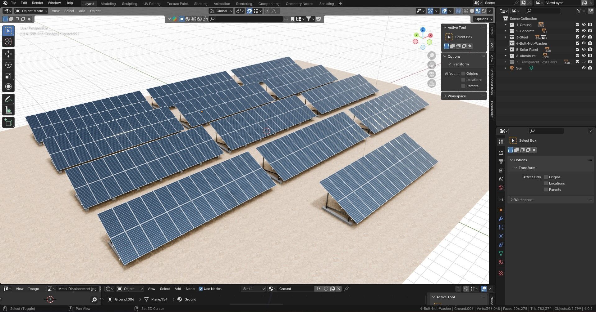 Solar Energy Irrigation Systems-No Bolt 3D model_17