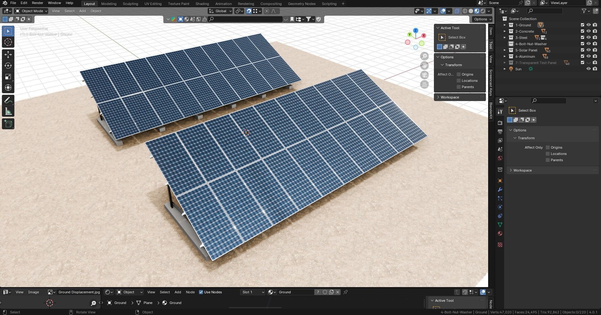 Solar Energy Irrigation Systems-No Bolt 3D model_8