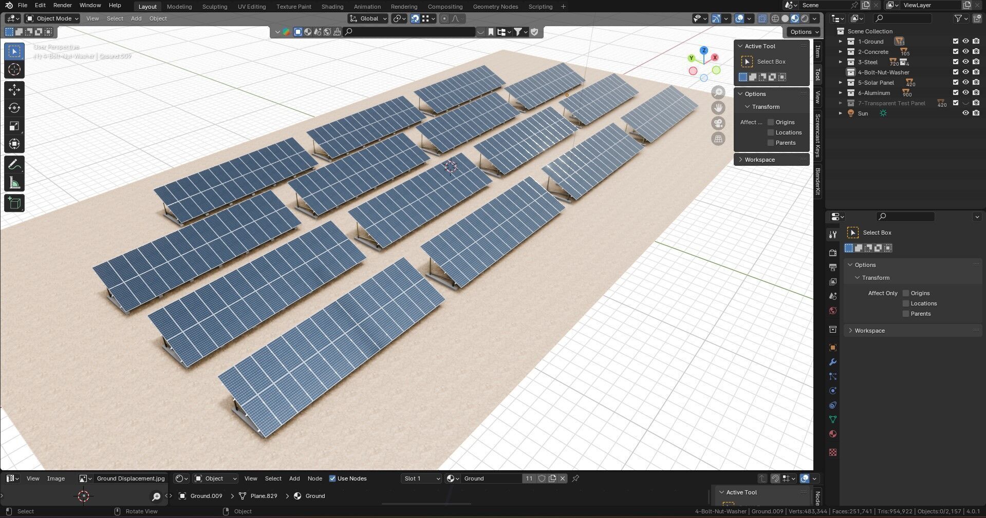 Solar Energy Irrigation Systems-No Bolt 3D model_21