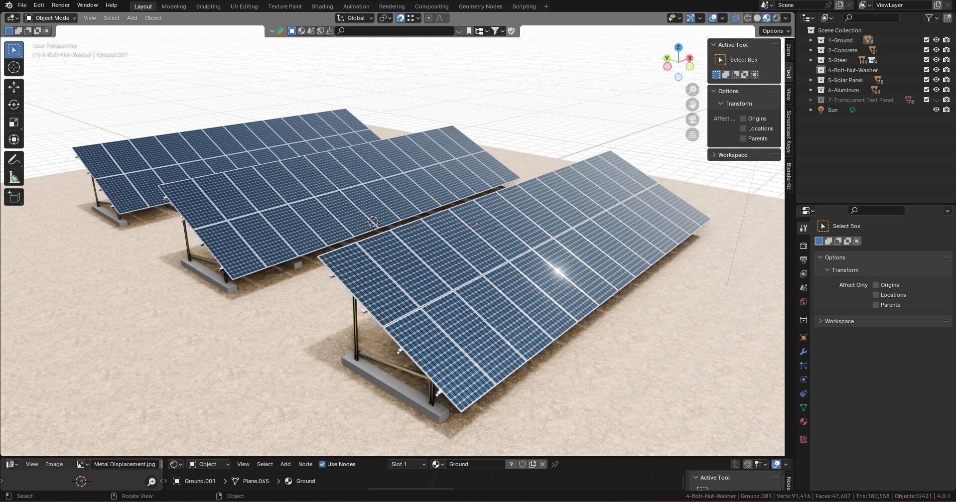 Solar Energy Irrigation Systems-No Bolt 3D model_10