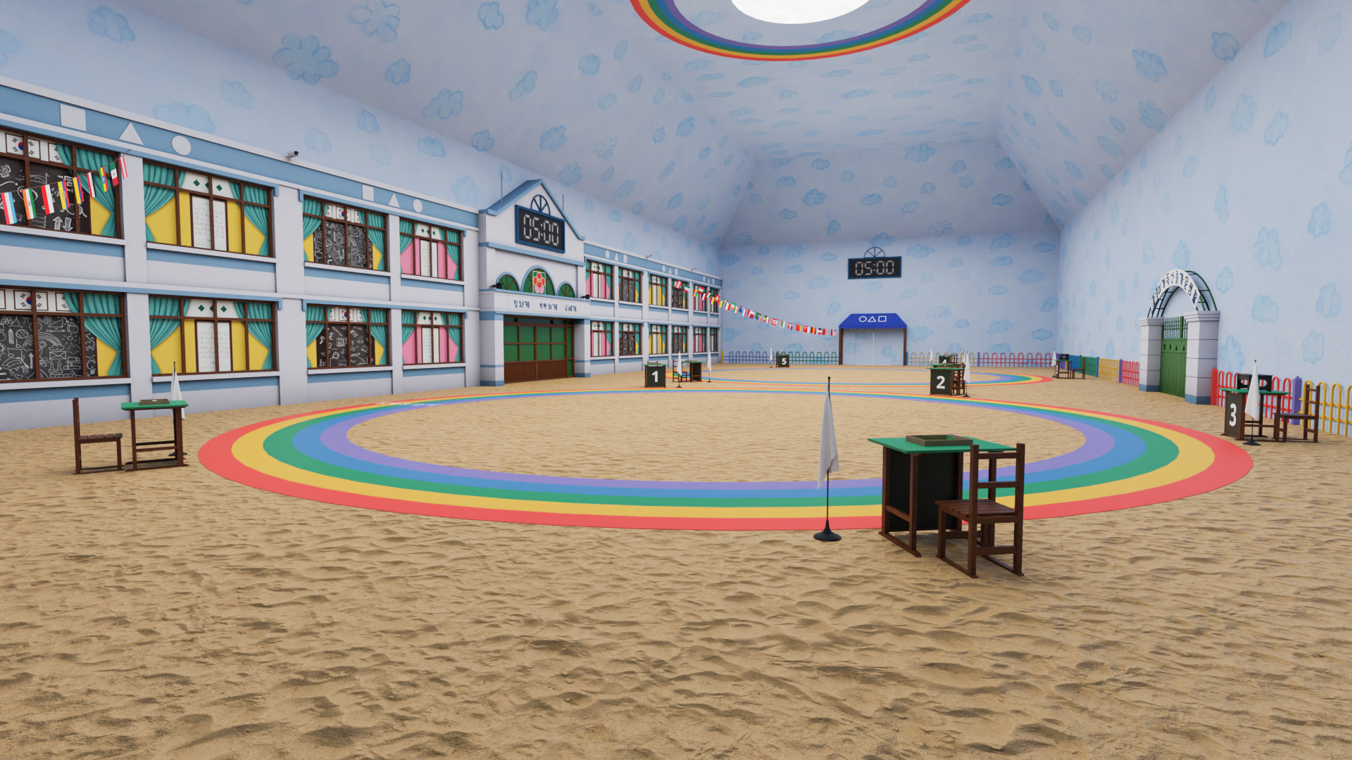 Squid Game Pentathlon Map 3D model_5