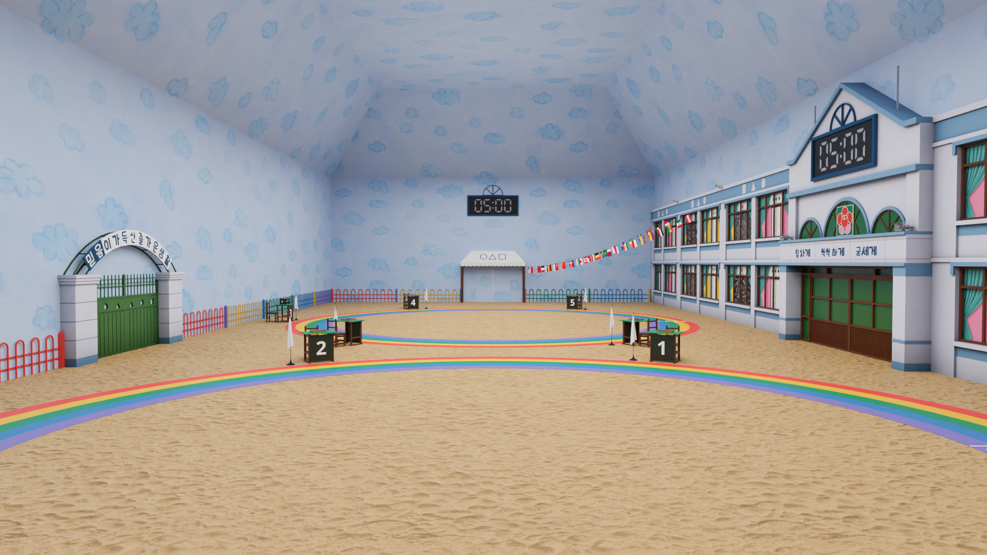 Squid Game Pentathlon Map 3D model_7