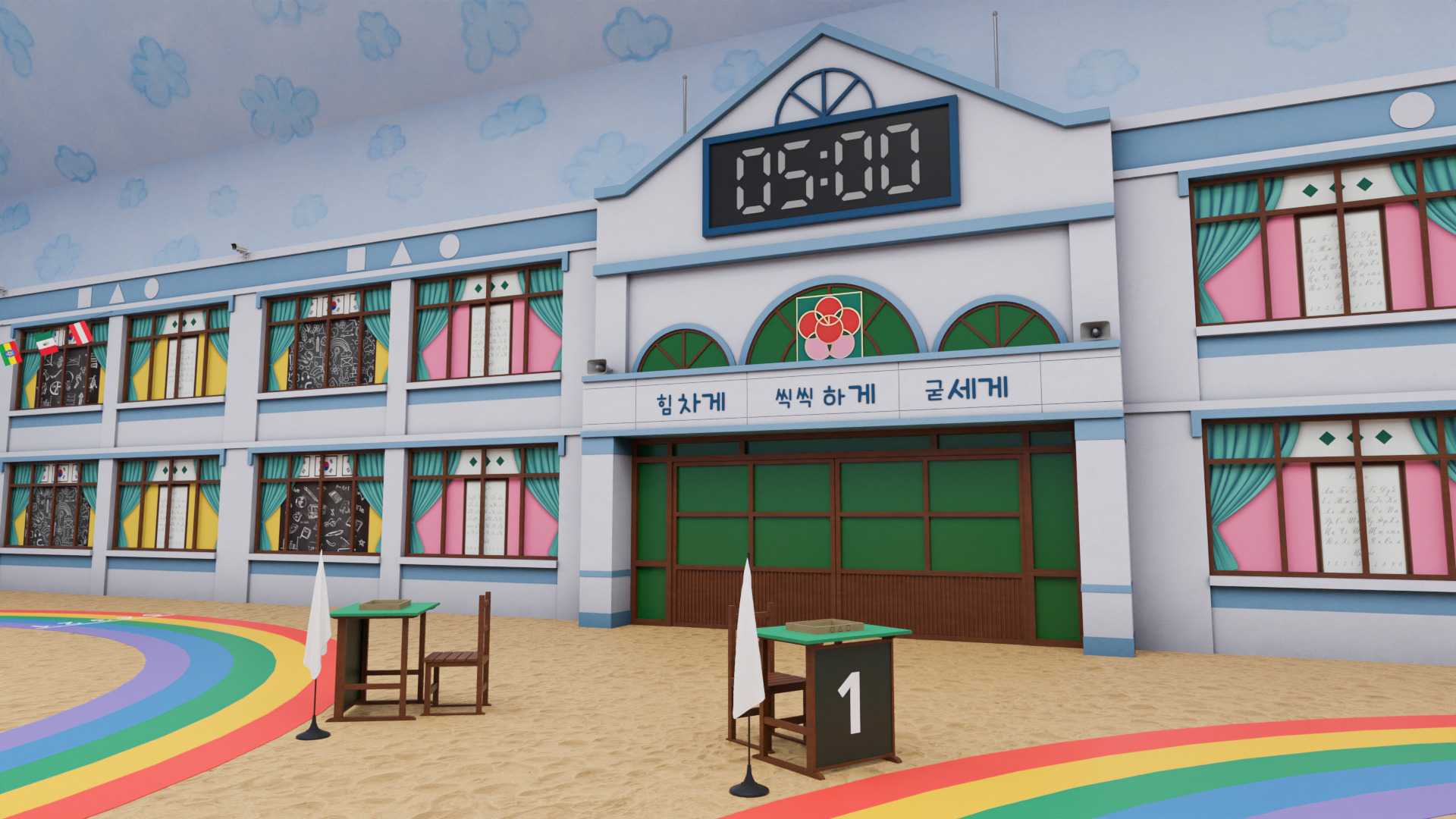 Squid Game Pentathlon Map 3D model_2