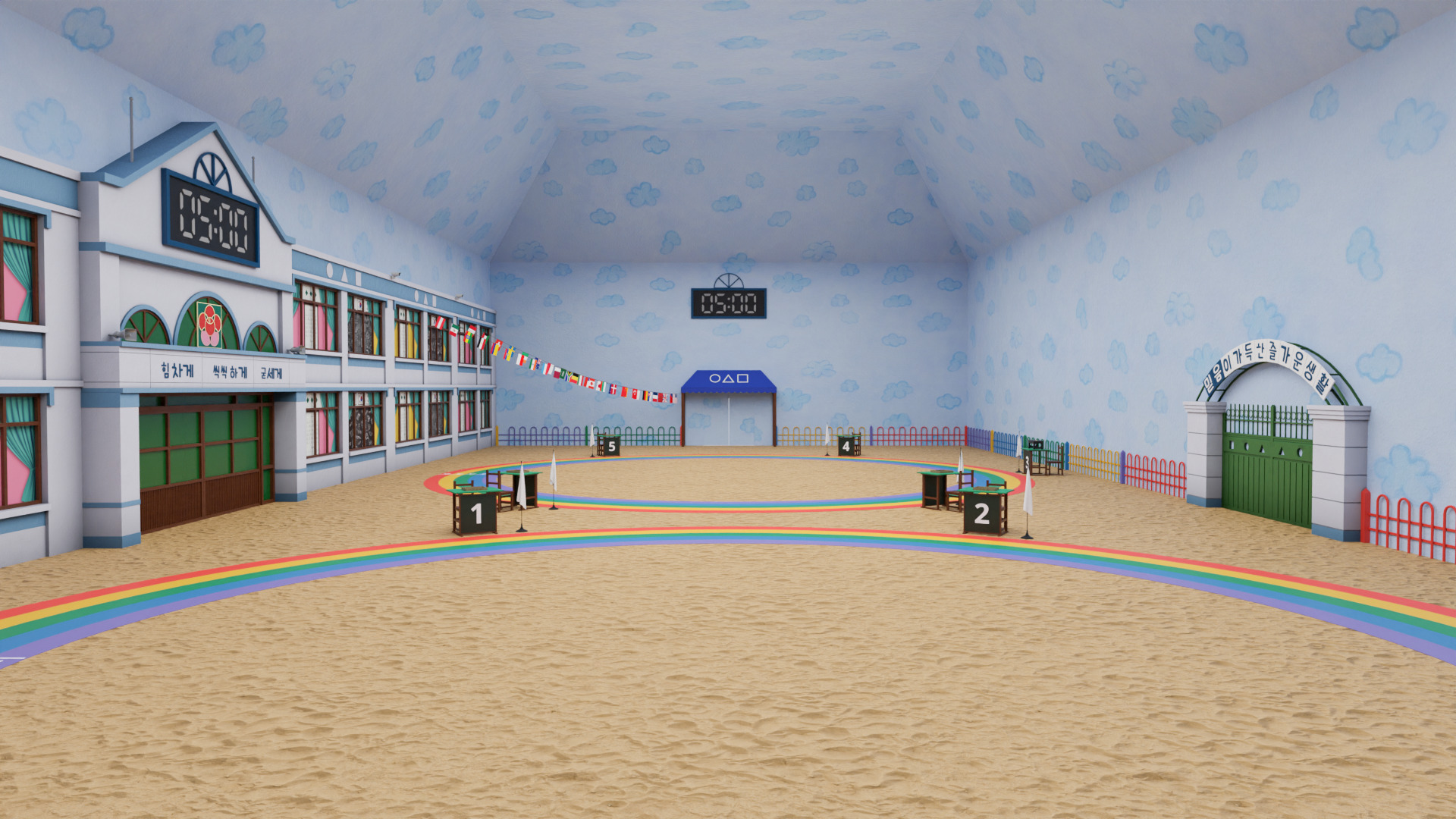 Squid Game Pentathlon Map 3D model_6