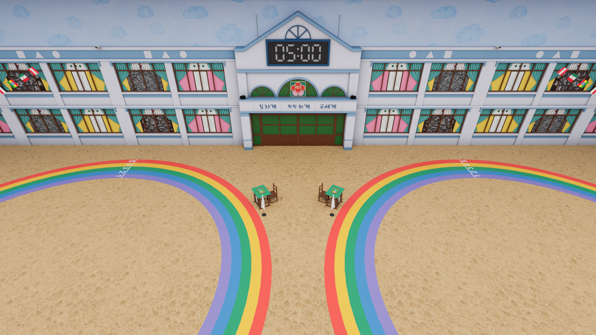Squid Game Pentathlon Map 3D model_3