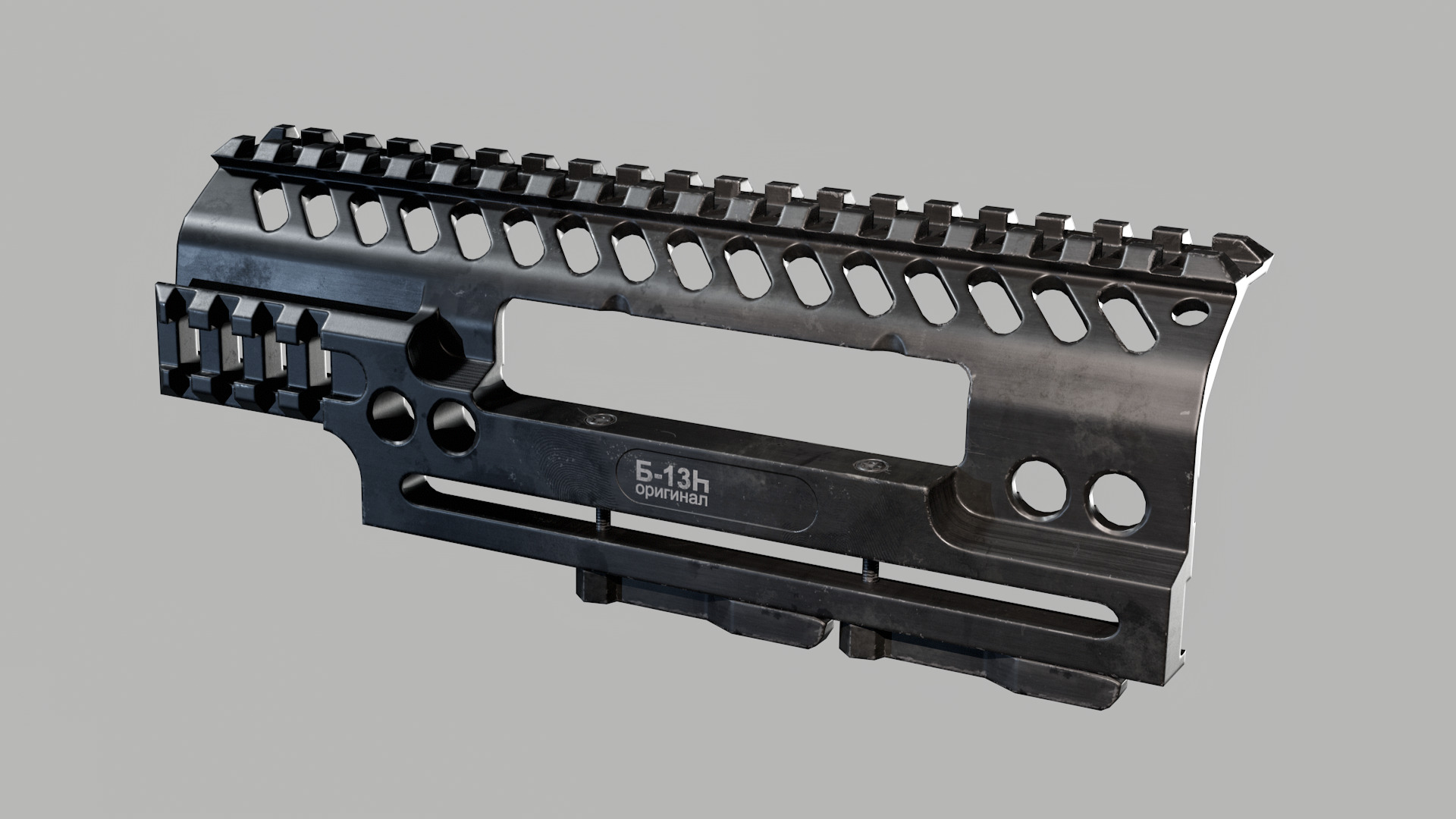 AK B-13n ZENIT CO Long Handguard Low-poly 3D model_1