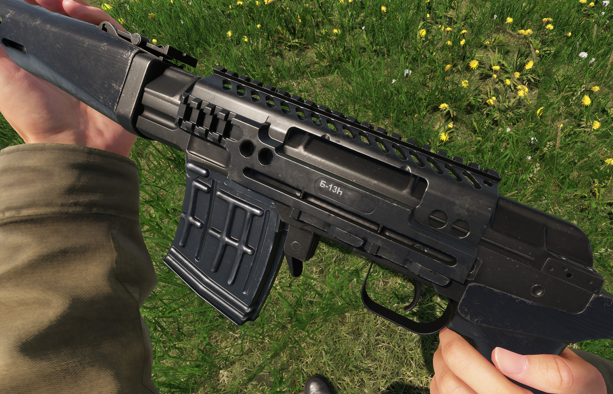 AK B-13n ZENIT CO Long Handguard Low-poly 3D model_7