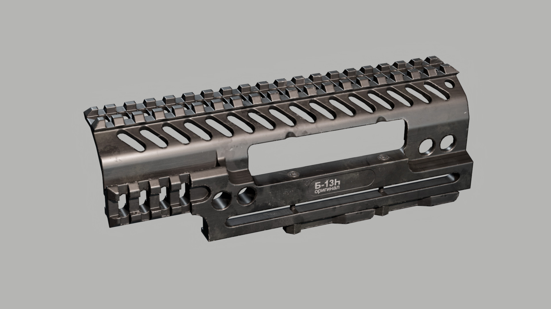 AK B-13n ZENIT CO Long Handguard Low-poly 3D model_5
