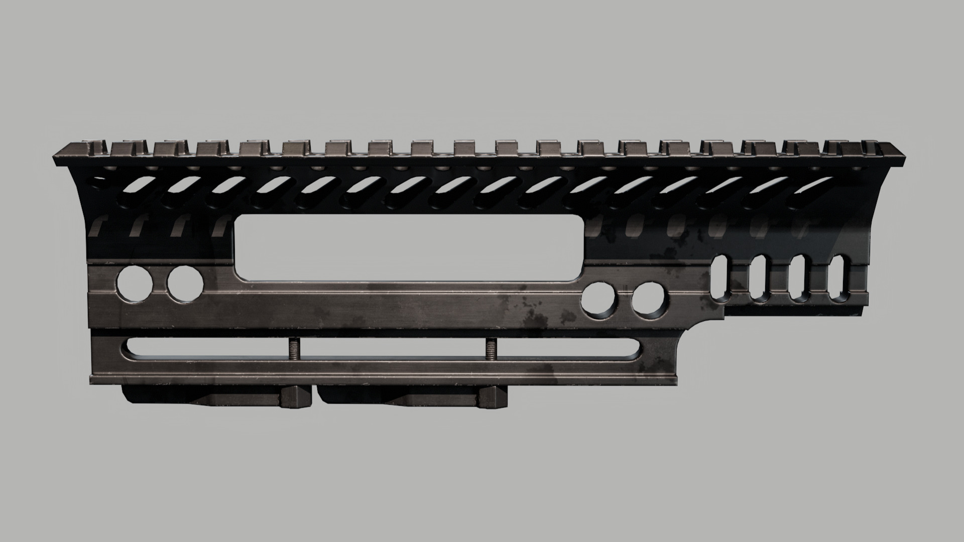 AK B-13n ZENIT CO Long Handguard Low-poly 3D model_3