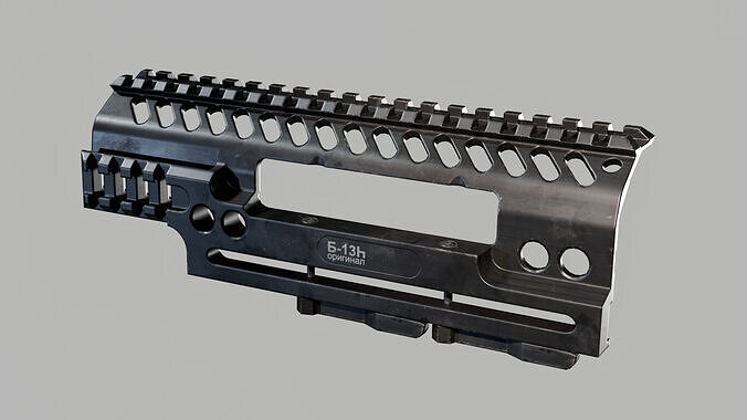 AK B-13n ZENIT CO Long Handguard Low-poly 3D model