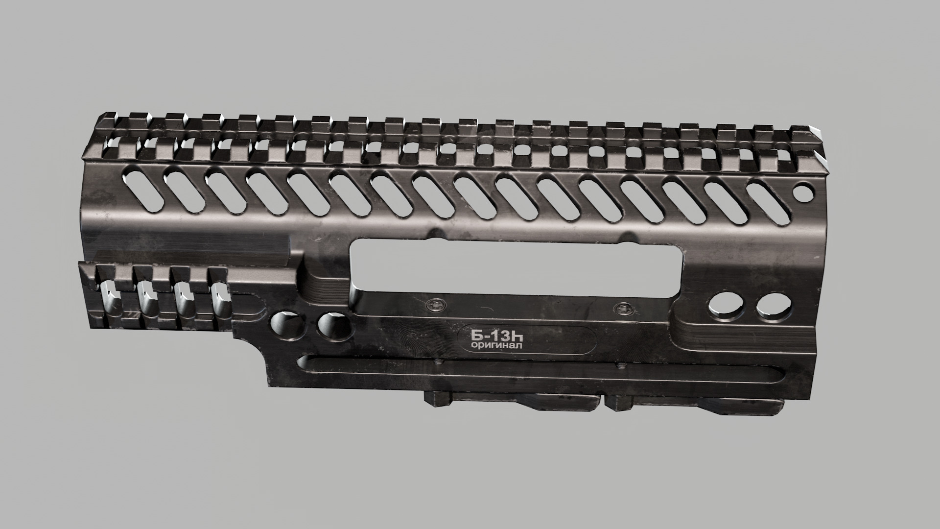 AK B-13n ZENIT CO Long Handguard Low-poly 3D model_2