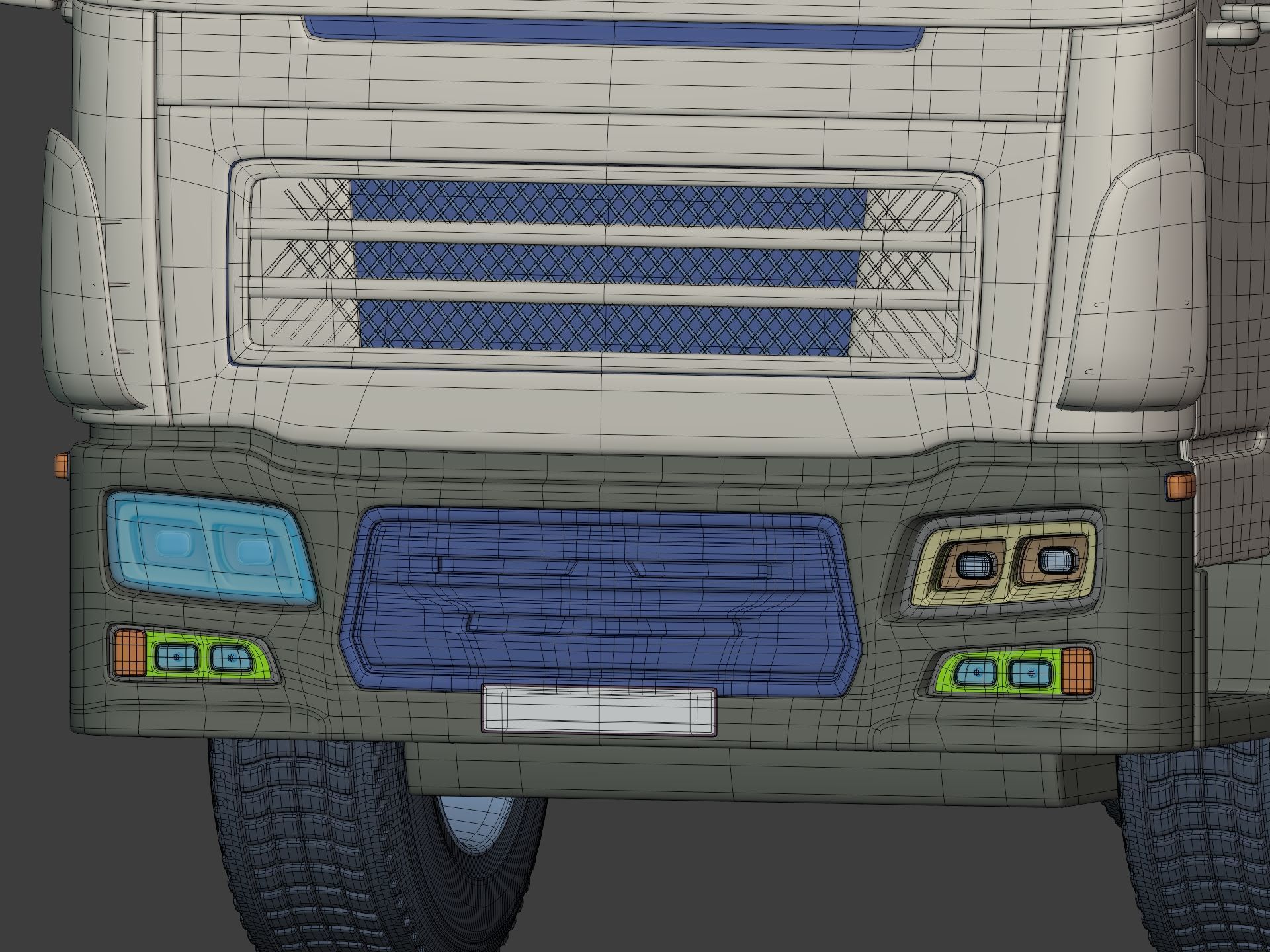 Generic Refrigerator Truck -- Small Container Truck -- Box Truck 3D model_13