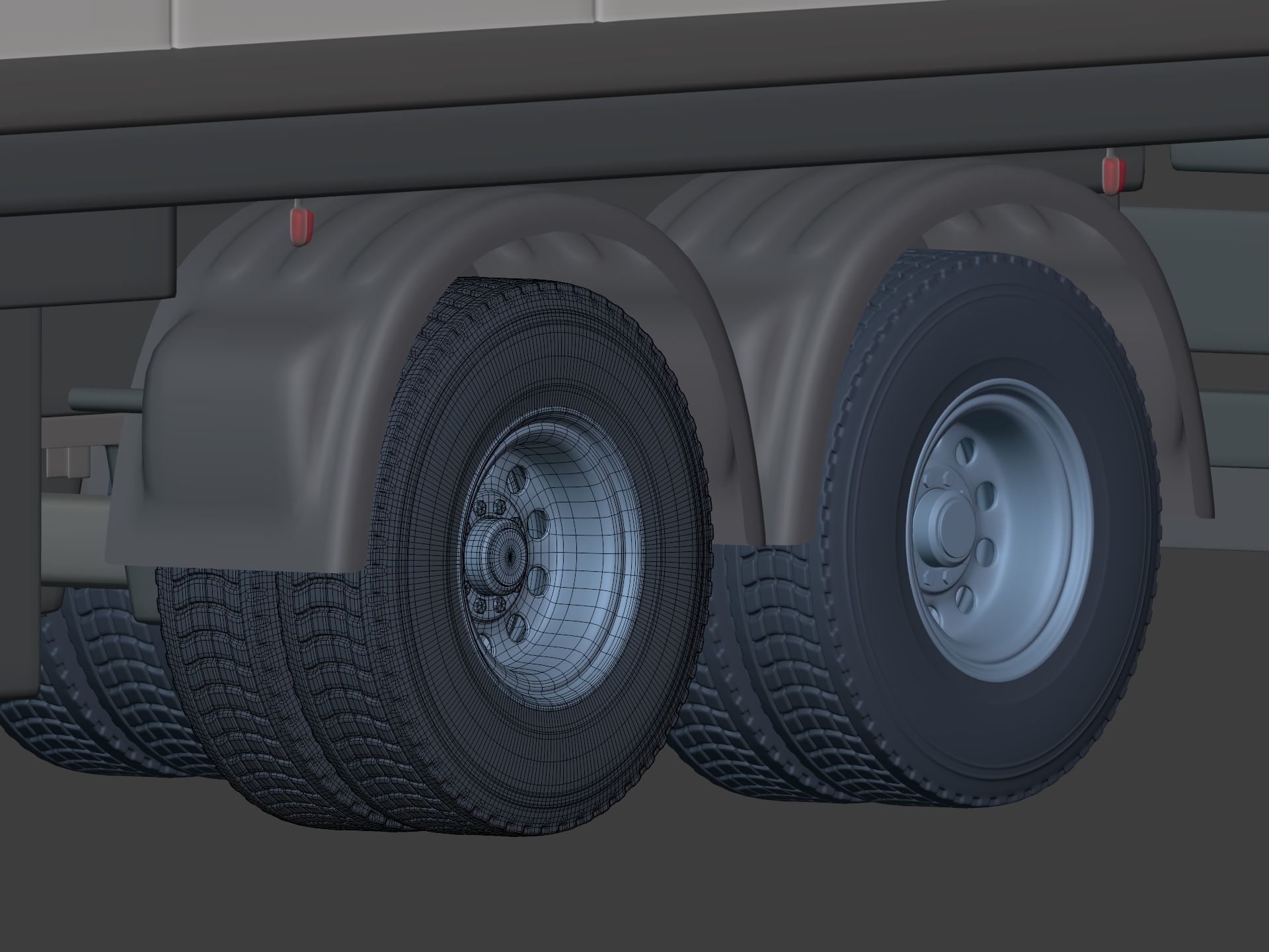 Generic Refrigerator Truck -- Small Container Truck -- Box Truck 3D model_16