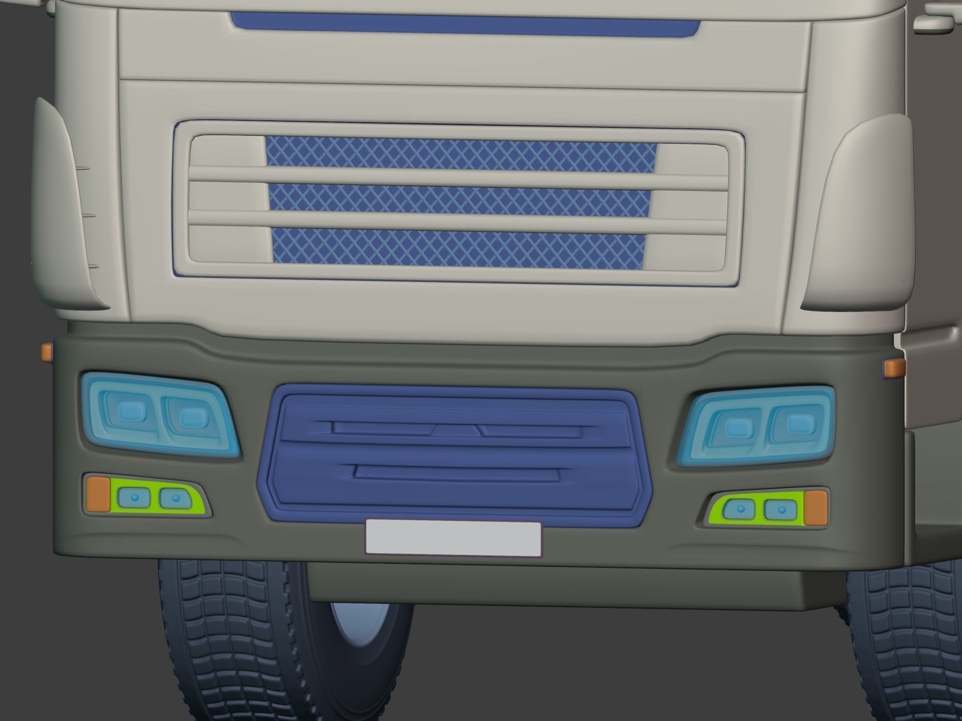 Generic Refrigerator Truck -- Small Container Truck -- Box Truck 3D model_12