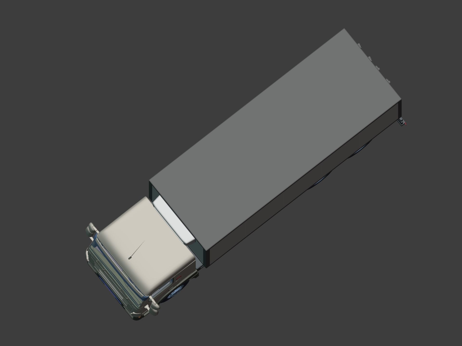 Generic Refrigerator Truck -- Small Container Truck -- Box Truck 3D model_18