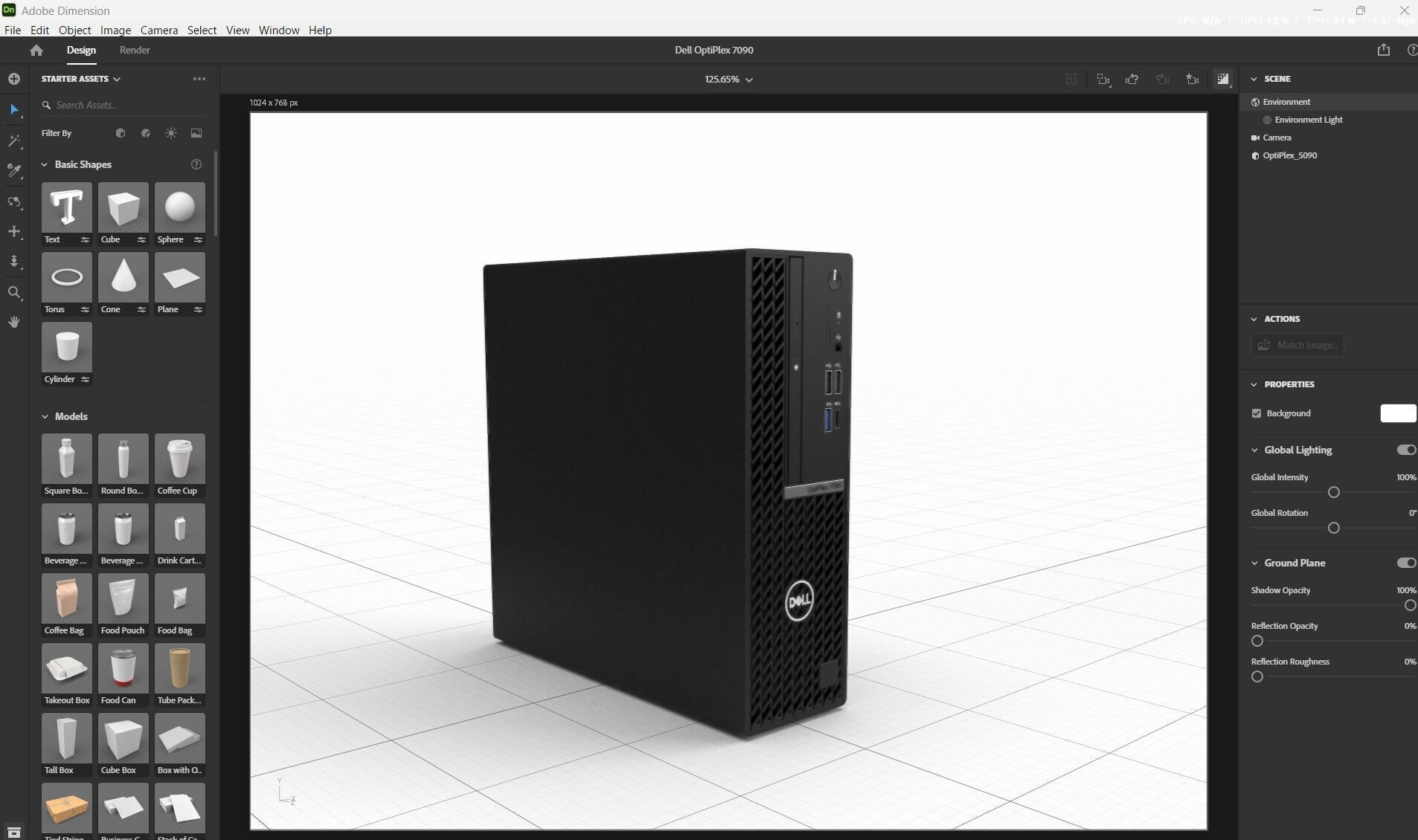 Dell OptiPlex 7090 Low-poly 3D model_19