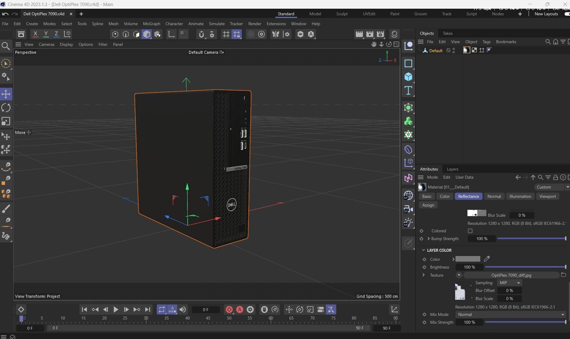 Dell OptiPlex 7090 Low-poly 3D model_18