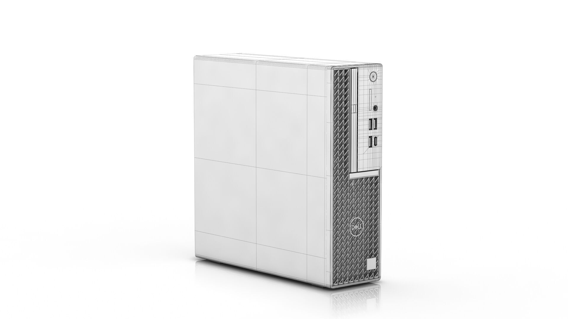 Dell OptiPlex 7090 Low-poly 3D model_9
