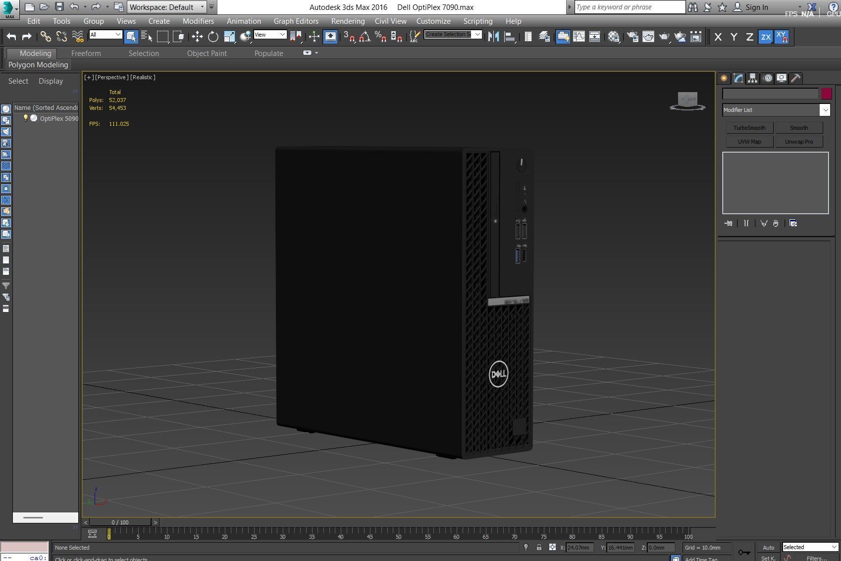 Dell OptiPlex 7090 Low-poly 3D model_22