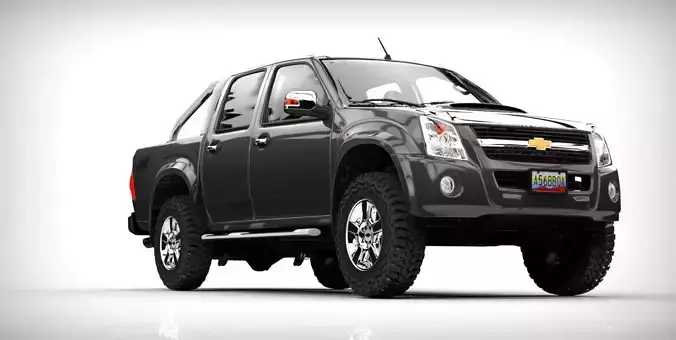 CHEVROLET  D-MAX 4X4  Low-poly 3D model