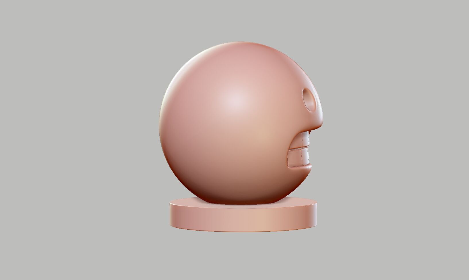 Emoji Grimacing Face Emoji Headphone Stand 3D print model_7