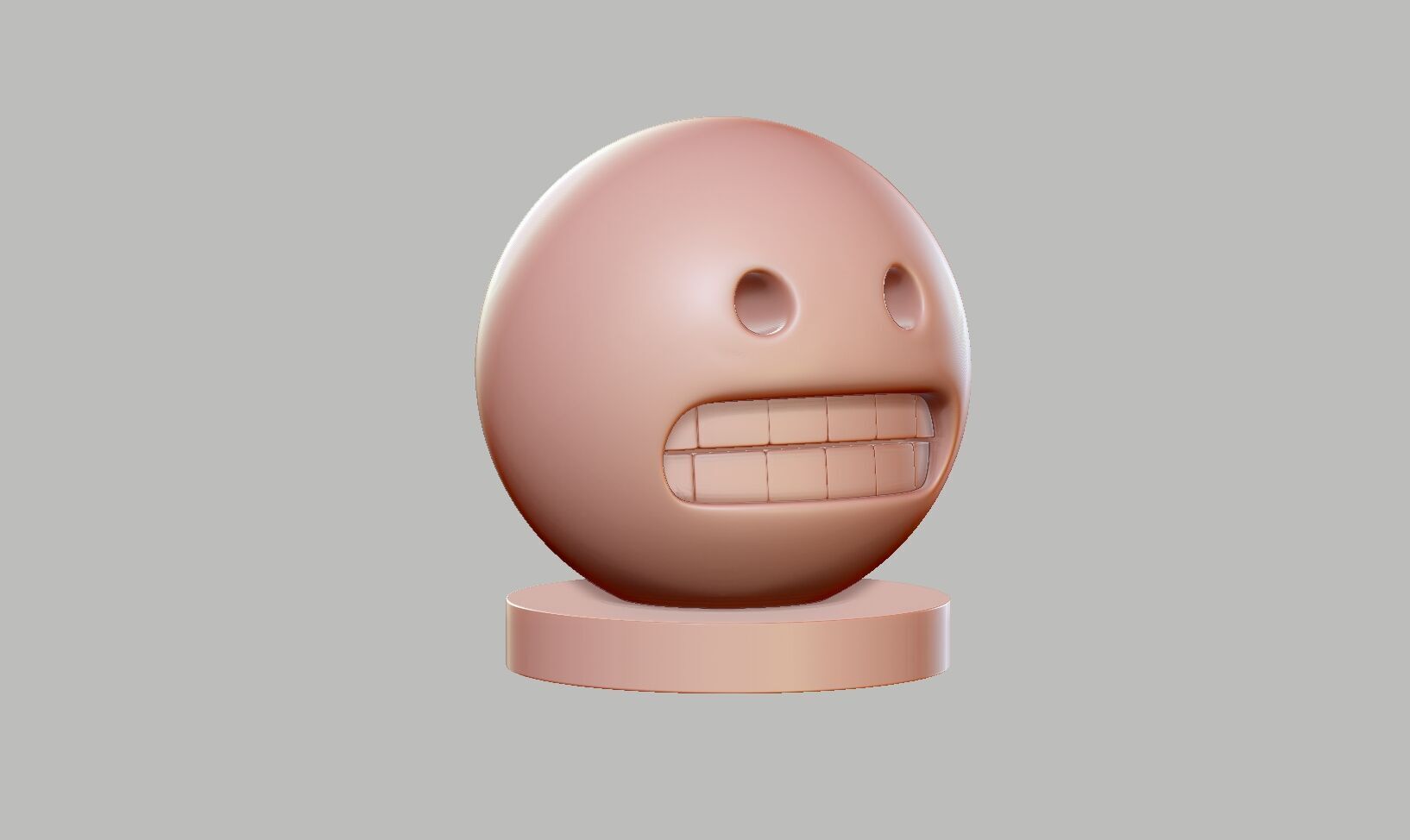 Emoji Grimacing Face Emoji Headphone Stand 3D print model_6
