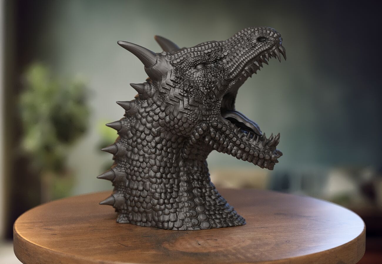 Dragon Headphone Stand Dragon Headset Stand 3D print model_2