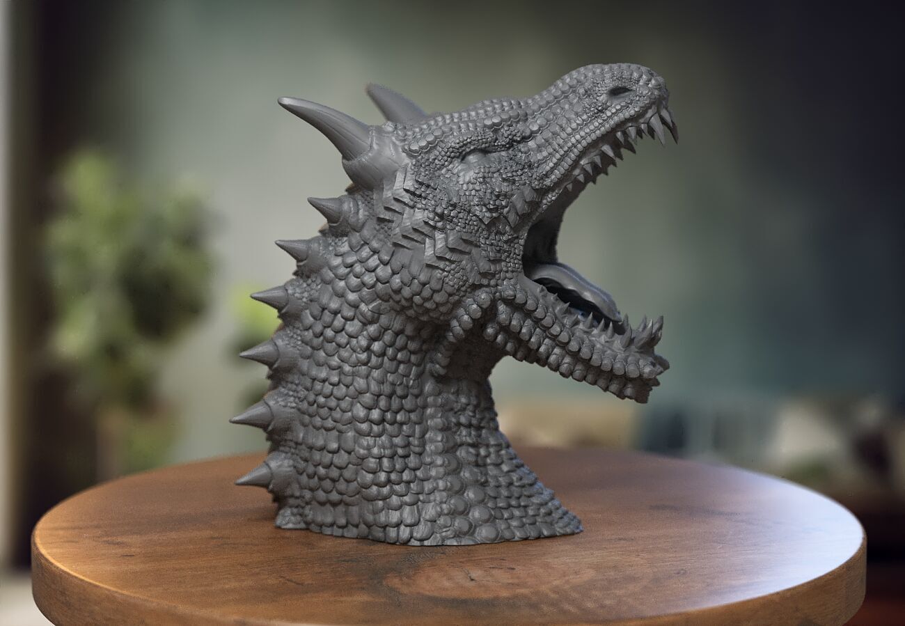Dragon Headphone Stand Dragon Headset Stand 3D print model_3