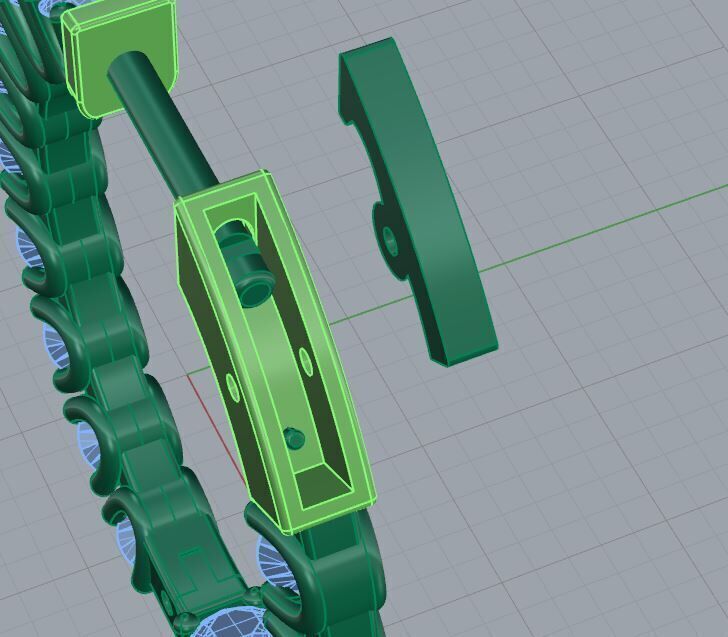 Earrings With a lock and Diamonds  3D print model_9