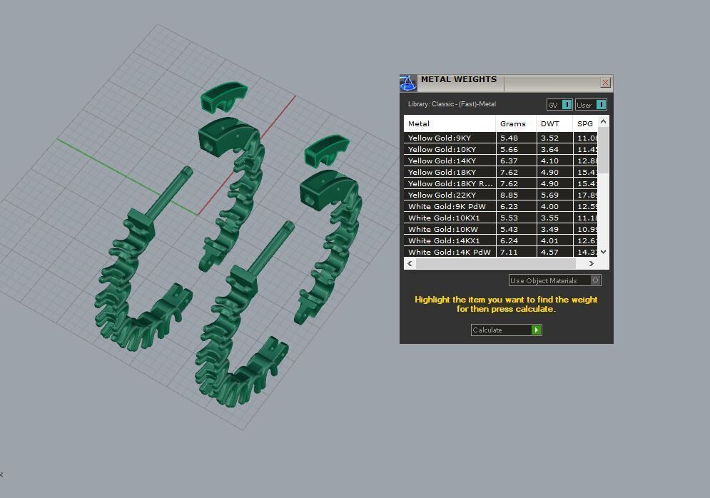 Earrings With a lock and Diamonds  3D print model_11