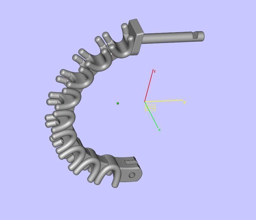 Earrings With a lock and Diamonds  3D print model_12