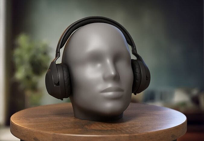 Smooth female Headphone Stand Modern female headset Stand 3D print model
