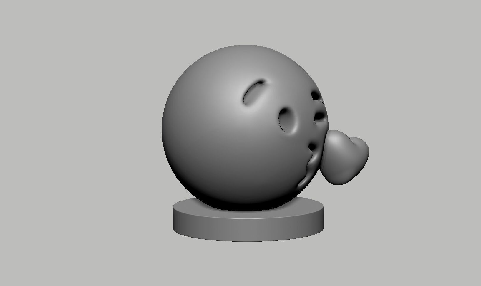 Emoji face blowing a kiss Emoji Headphone Stand 3D print model_4
