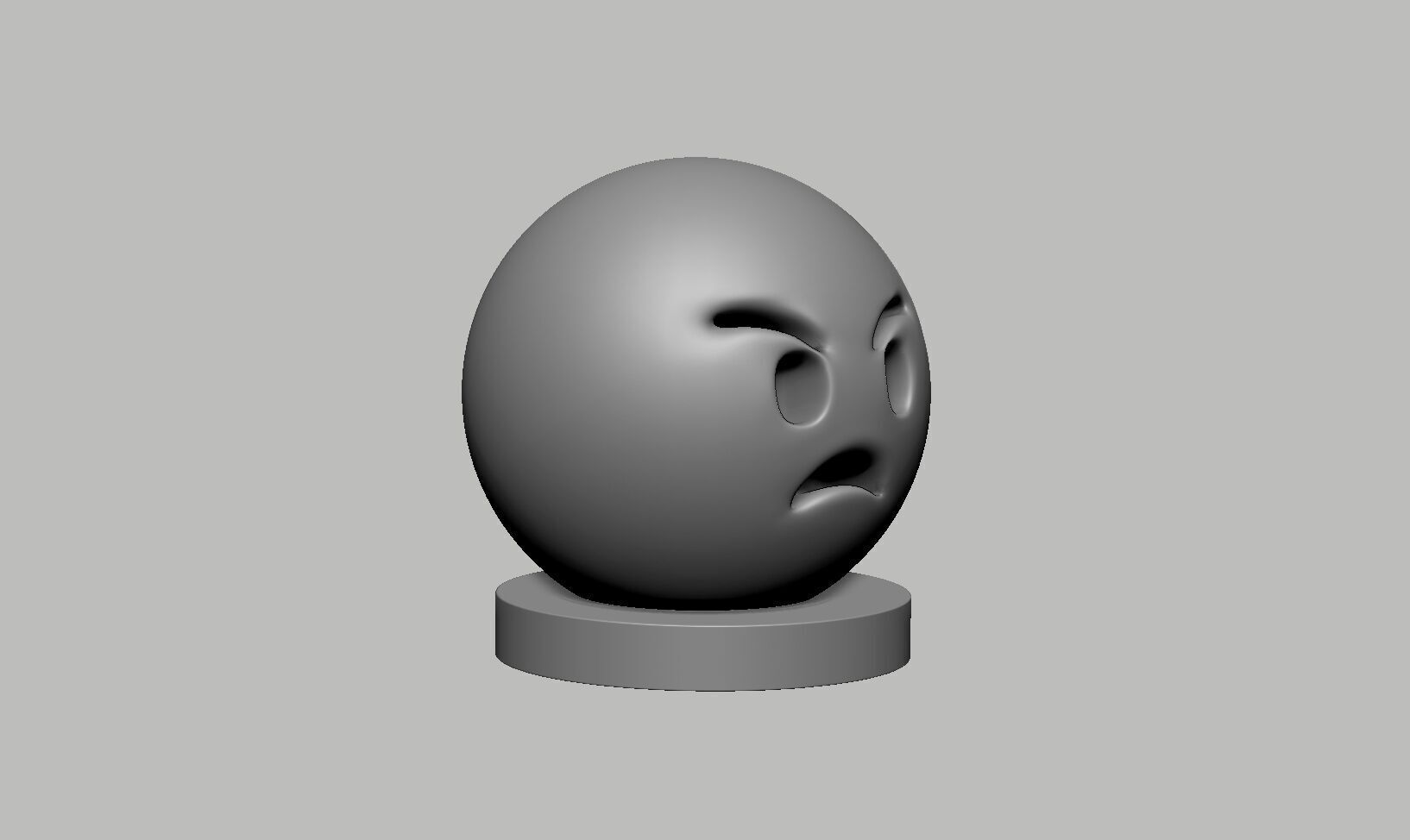 Emoji angry face Emoji Headphone Stand 3D print model_5