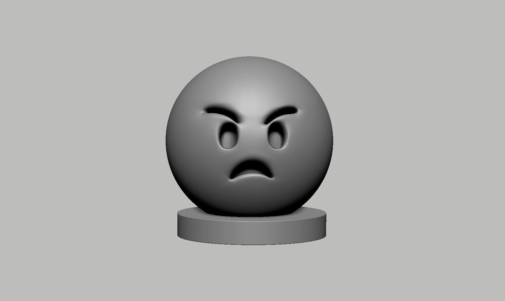 Emoji angry face Emoji Headphone Stand 3D print model_4