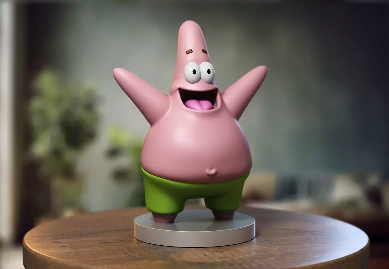 Patrick spongebob headphone Stand 3D print model_0