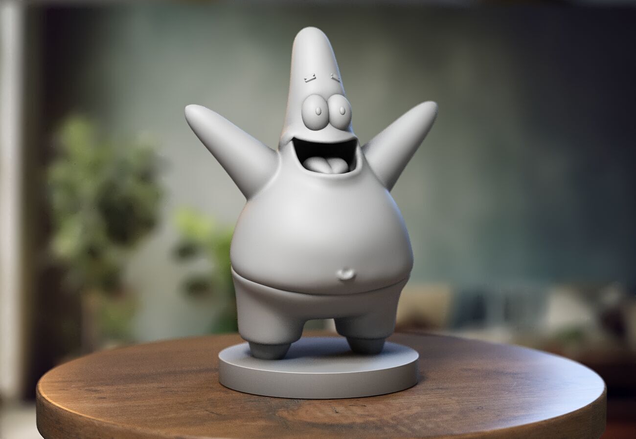 Patrick spongebob headphone Stand 3D print model_3