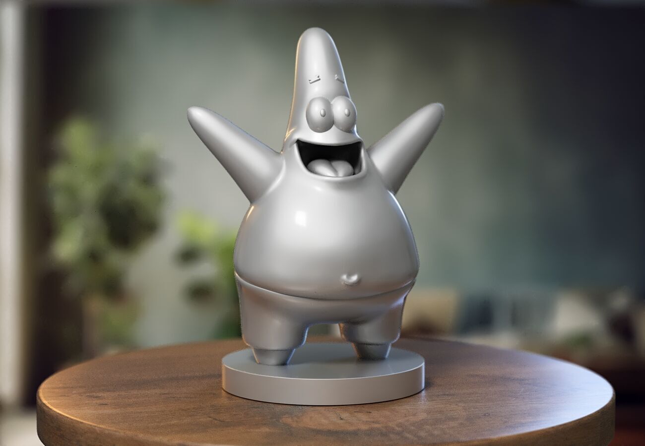 Patrick spongebob headphone Stand 3D print model_4