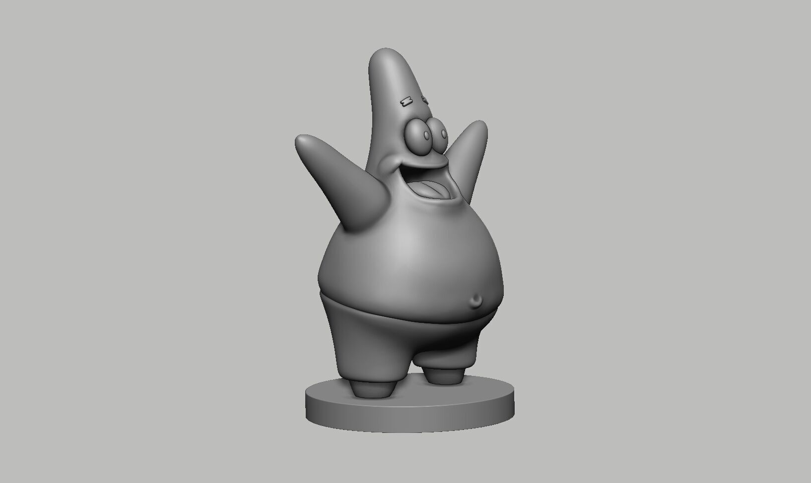 Patrick spongebob headphone Stand 3D print model_7