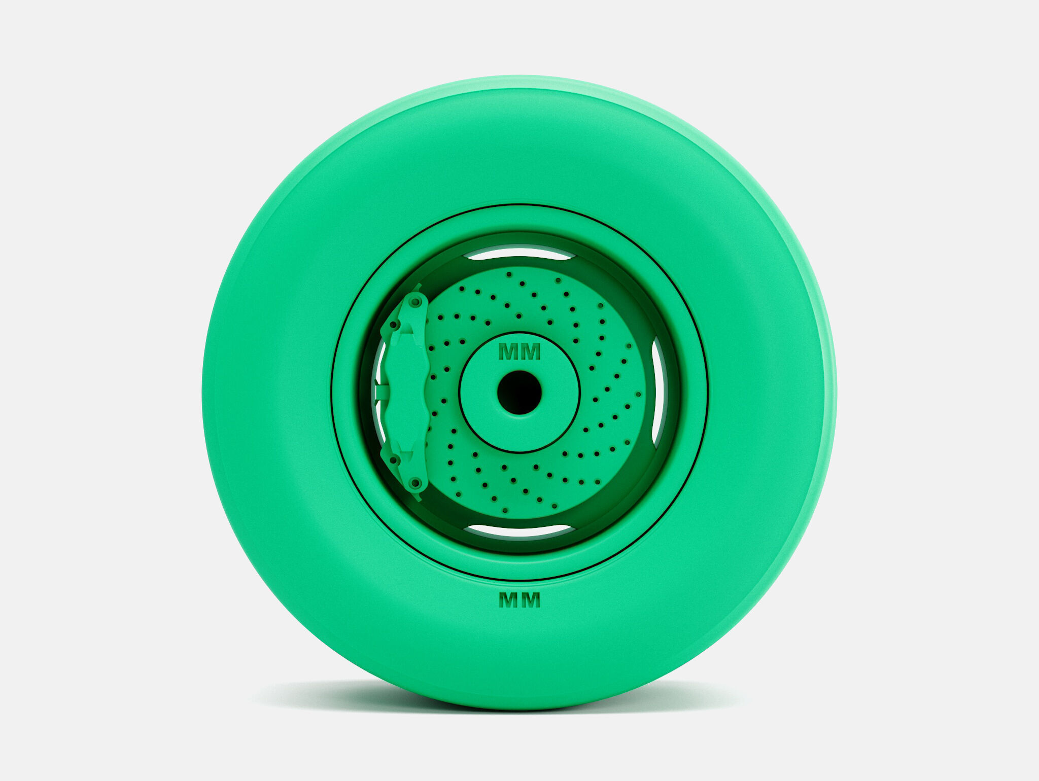 15x10 Mopar Steelie Wheel Goodyear Polyglas Tire 3D print model_5