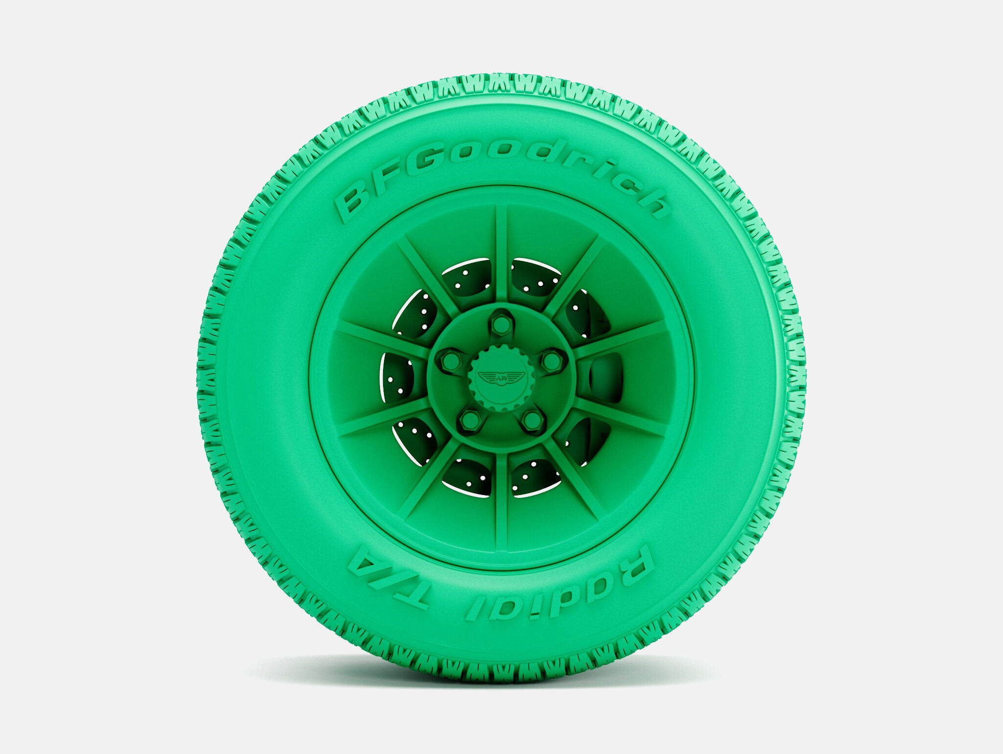 15x10 American Racing Vector Wheel BFGoodrich Radial TA Tire 3D print model_2