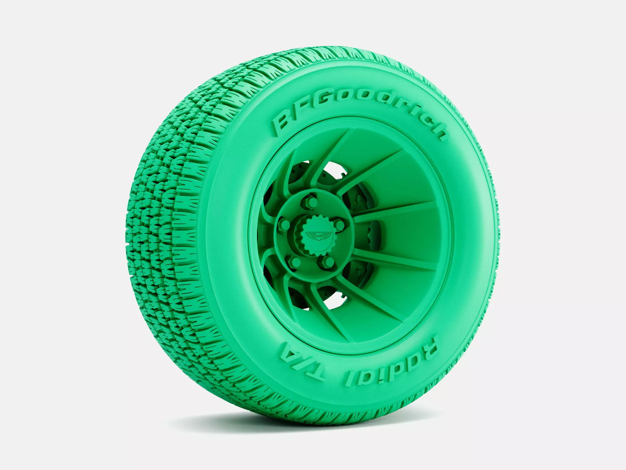 15x10 American Racing Vector Wheel BFGoodrich Radial TA Tire 3D print model_0