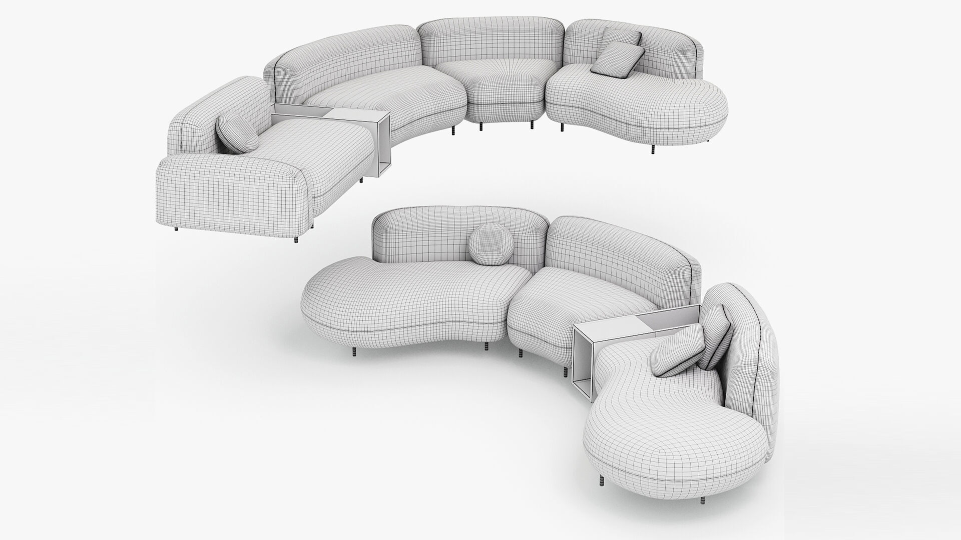 TOKIO Sofa Arflex T20 T30 3D model_1