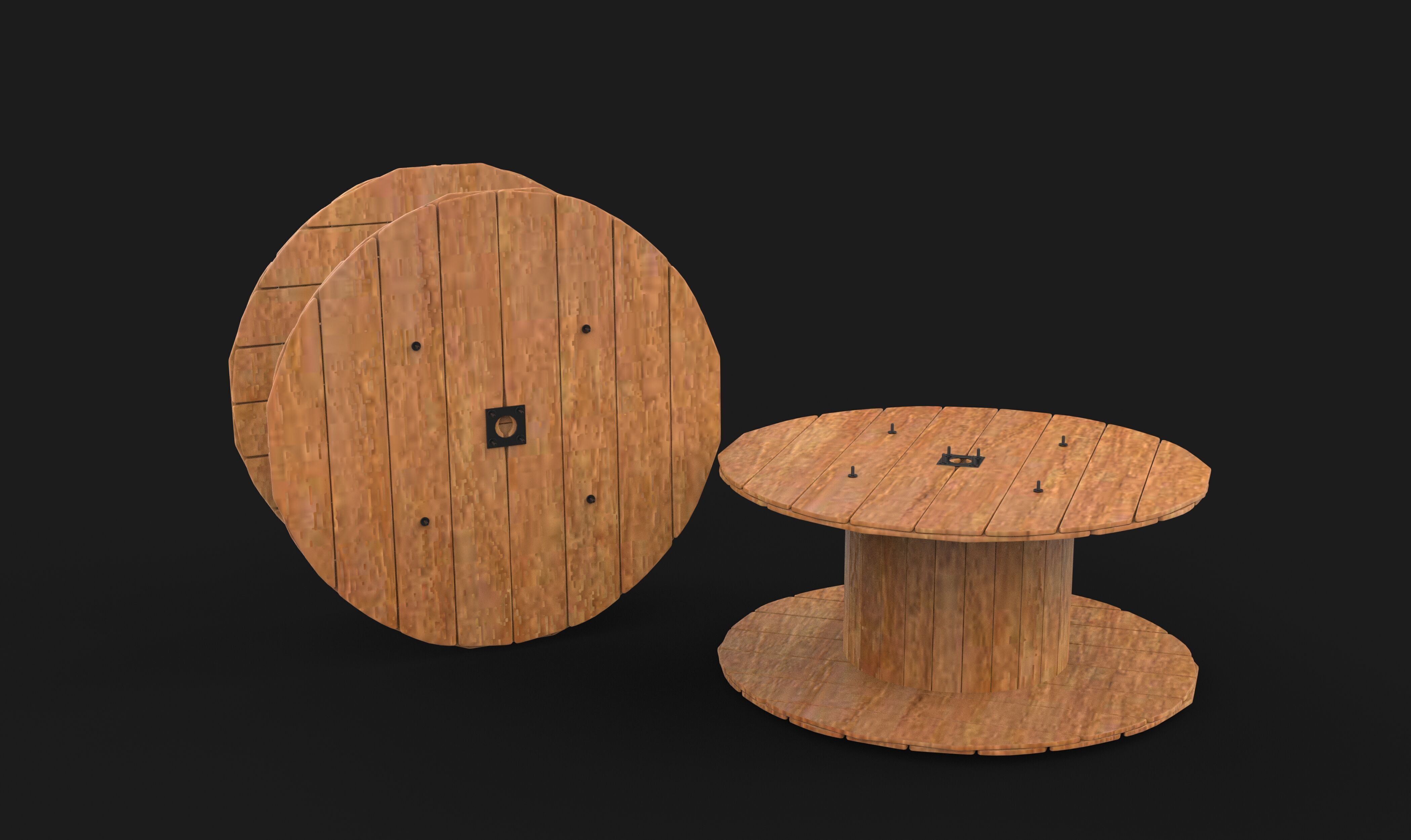 Big Wood Coil 3D model_7