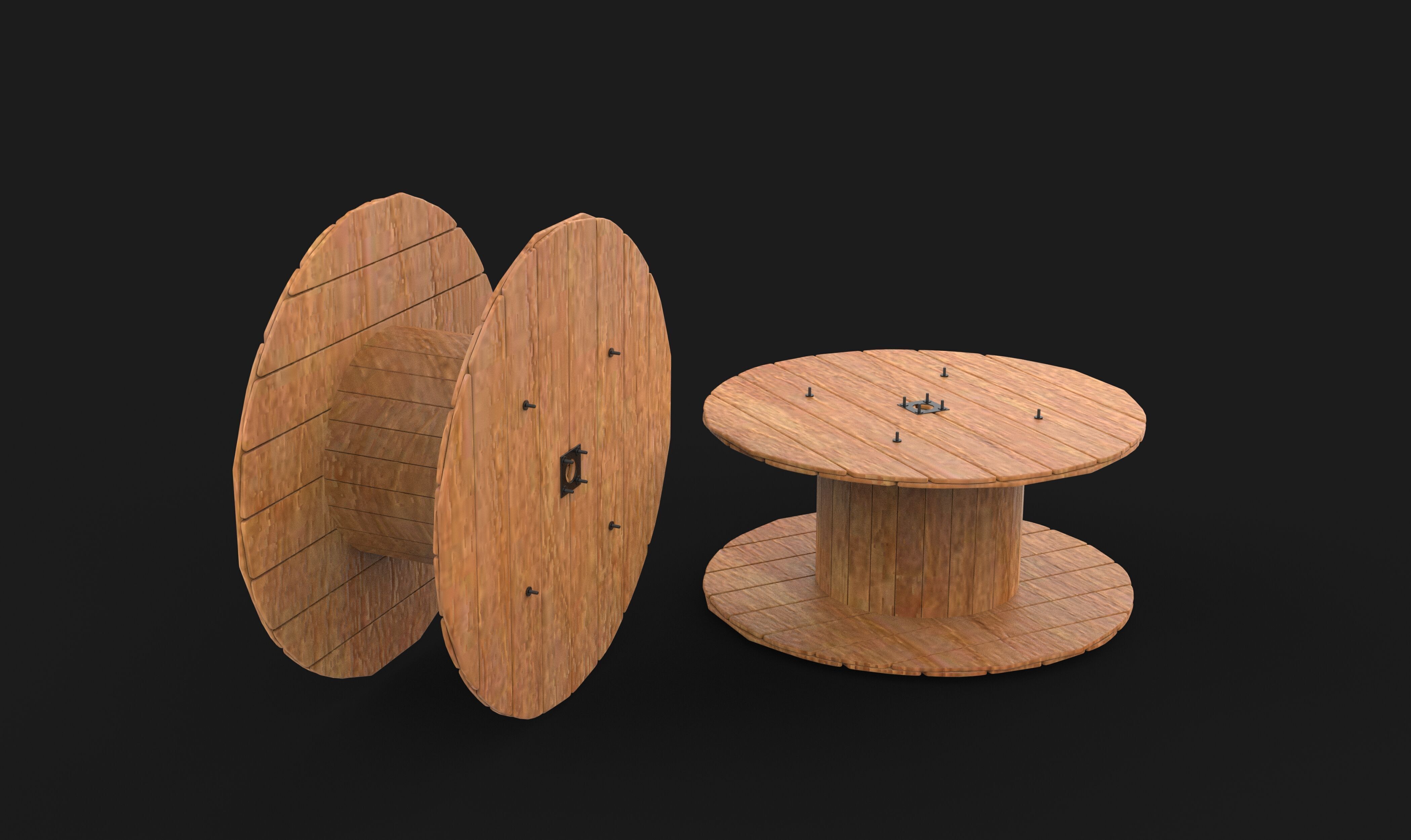 Big Wood Coil 3D model_4