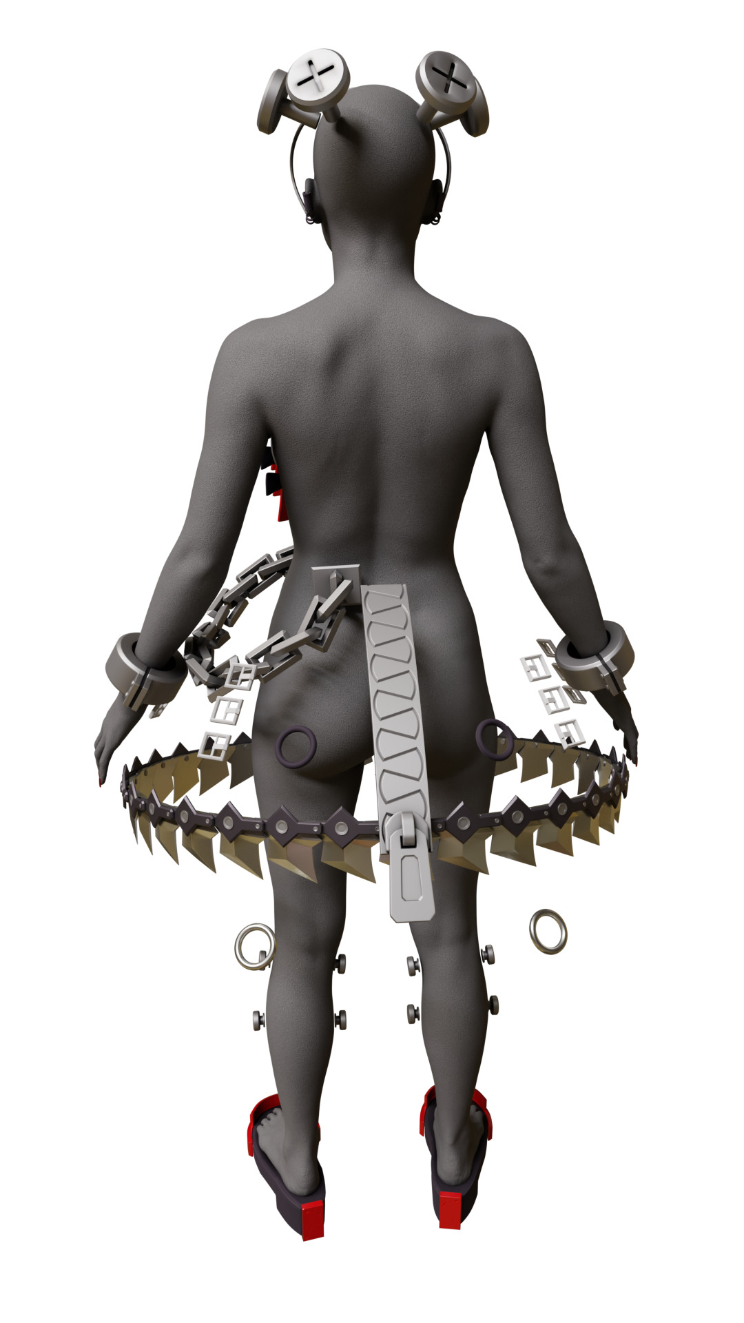 Corin Wickes chainsaw Dress accessories toy Zenless Zone Zero 3D print model_5