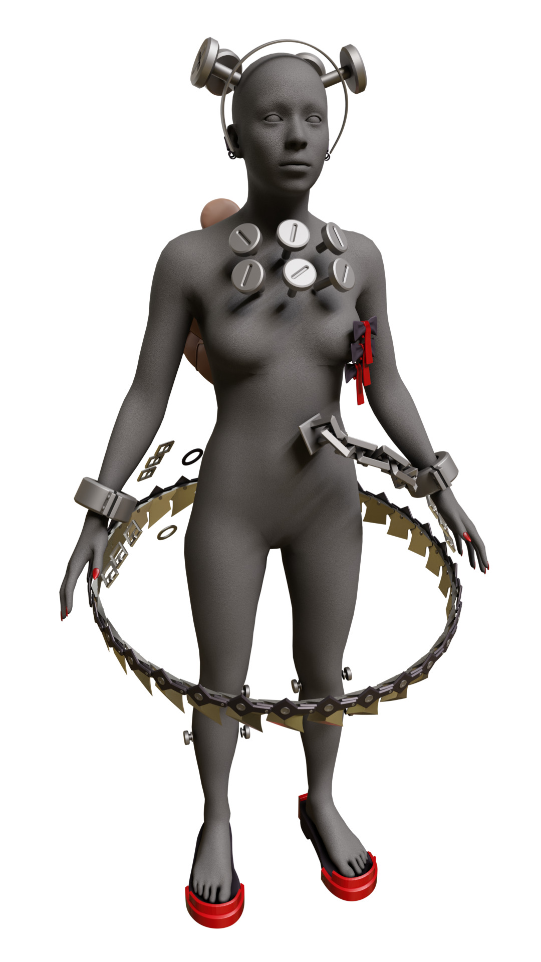 Corin Wickes chainsaw Dress accessories toy Zenless Zone Zero 3D print model_17