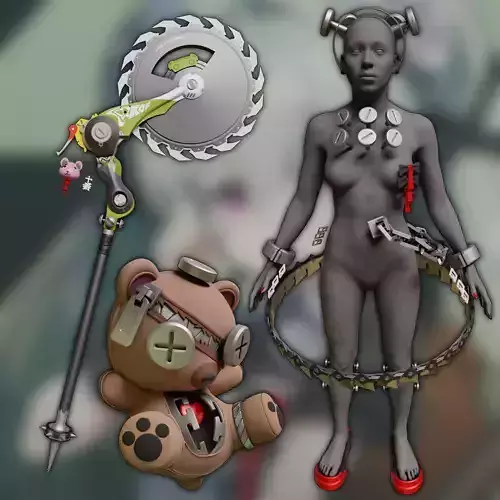 Corin Wickes  chainsaw Dress accessories  toy Zenless Zone Zero  3D print model